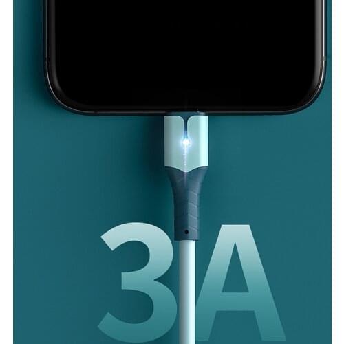 Lighting Soft Silicone USB Cable For Huawei P50 Xiaomi 11 Mix4 3A Fast Charging Mobile Phone Charger Cable Data Cord Wire 1/2m