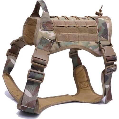 Hunting Molle Vest Dogs Vest Carrier Bag for Walking Hiking Hunting M-XL Tactical Military Service Dog Vest Camouflage