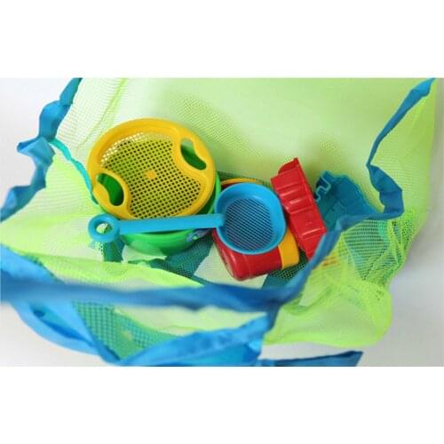 Portable Beach Storage Strand Tote Kids Folding Sand Away Net Taschen