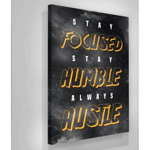 Nordic Inspirational Hustle Humble Success Quotes Poster Print Wall Art Office Living Room Canvas Painting Home Decor Unframed