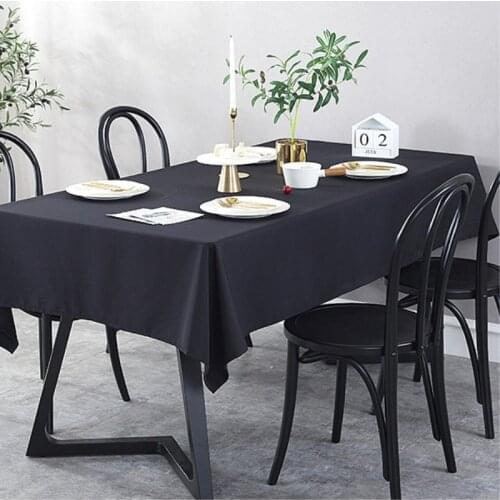 All kinds of black polyester solid color cover cloth waterproof tablecloth wholesale direct sale tablecloth wedding banquet deco
