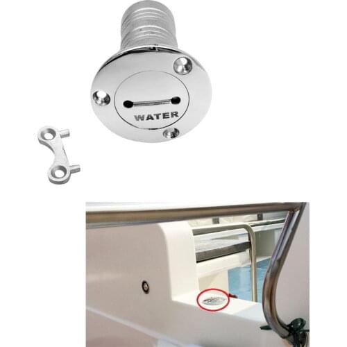 Heavy Duty 316 Stainless Steel Marine Boat Water Deck Filler 2'' Tank Fill & Keyless Cap and Chain