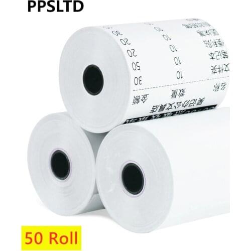 Thermal Paper 80mm x 60mm, Carton of 50PCS, Cash Register Paper till Roll 3 1/8
