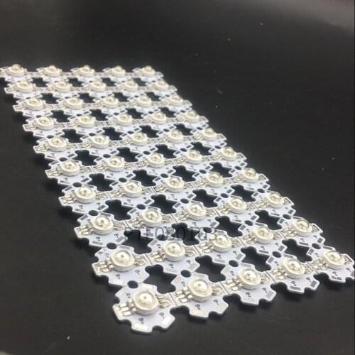 10pcs 3W LED RGB High power LED Lamp bulb 45mil Chip Six Pins stage lamp 700mA 3.2-3.4V Taiwan Genesis/HPO chips