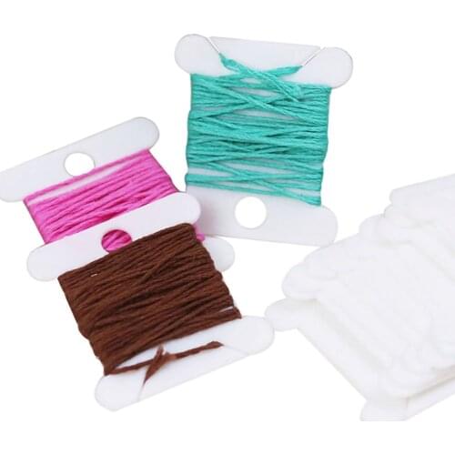 120pc Cross Stitch Winding Plate Plastic Sewing Thread Winding Plate Board Card Embroidery Floss Craft Thread Bobbins Tools
