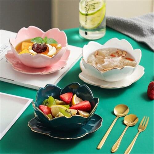 Ceramic Tableware New Chinese Style Home Phnom Penh Dessert Plate Birds Nest Bowl Hotel Restaurant Kitchen Supplies