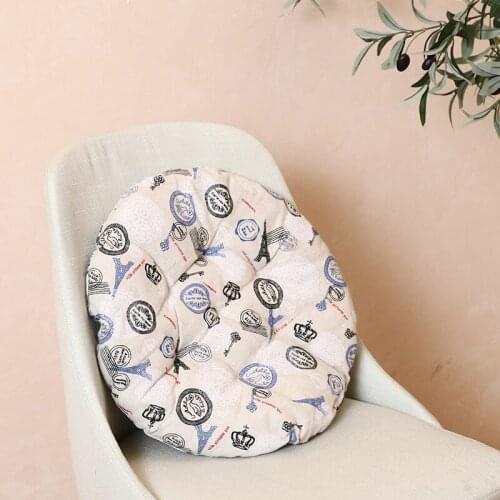 Round Shape 2 Size Seat Cushion Silk Cotton Core Cotton Polyester Tatami Cushion Pillow Home Decoration Car Soft Sofa Cushion