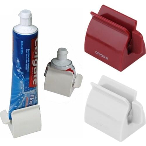 Lazy Convenient Rolling Tube Tooth Paste Squeezer Toothpaste Dispenser Toothpaste Clip Holder Bathroom Set Accessories