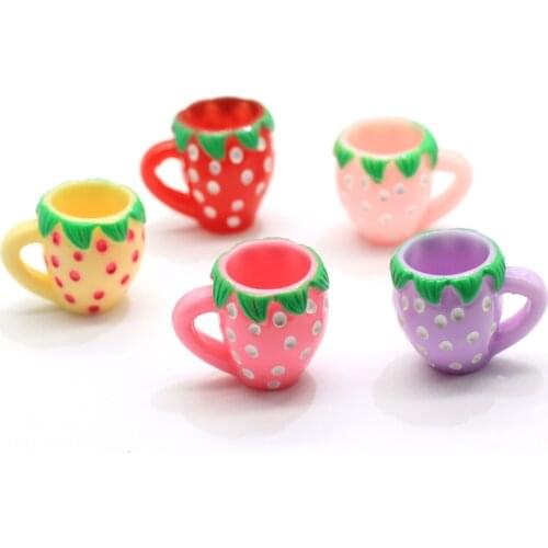 Hot Selling Kawaii 3D Resin Cup Cabochons Embellishments for Key Chain DIY Accessories