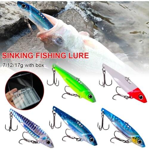 Metal VIB Fishing Lure 7-17g Long Shot Slots Hook Lure Hard Swimbait Tackle Artificial Bass Bait for Deep Sea Fishing Shipping