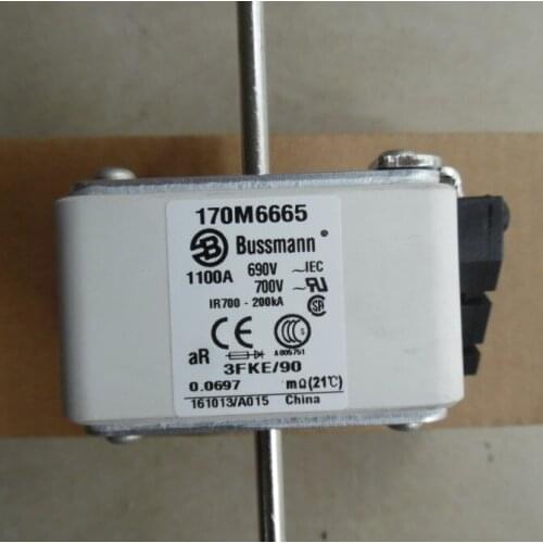 Fuses: 170M6664 1000A 690V / 170M6665 1100A 690V (3FKE/90) / 170M6764 1000A / 170M6765 1100A 690V (3FKE/115) aR