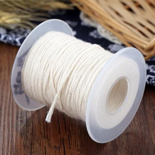 1 Roll Of Unwaxed Cotton Candle Wicks Spool Of Cotton Woven Wick Core DIY Handmade Candle Making Supplies 61m/200ft