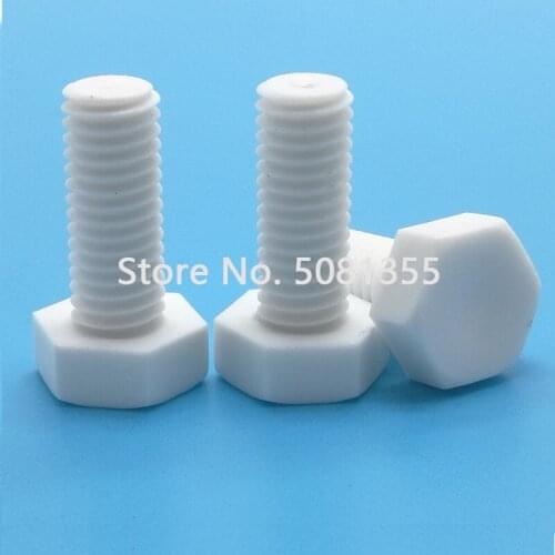 10pcs M3 M4 M5 outer hexagon screw plastic screws nylon bolts PP full thread bolt