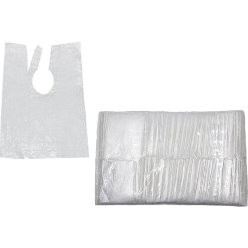 100x Disposable Hair Cutting Cape Gown Stylist Cloak Bib Cover 60x80cm