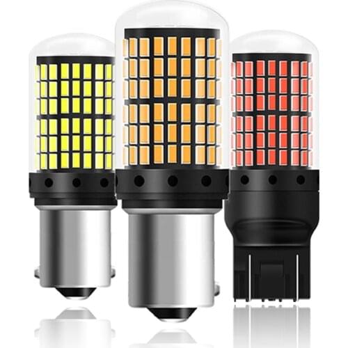 2 PCS Ba15s 1156 LED Bulb Canbus No Error Bay15d 1157 LED Turn Signal Lights 12V 7500K Super Bright Car Tail Reverse Back Lamp