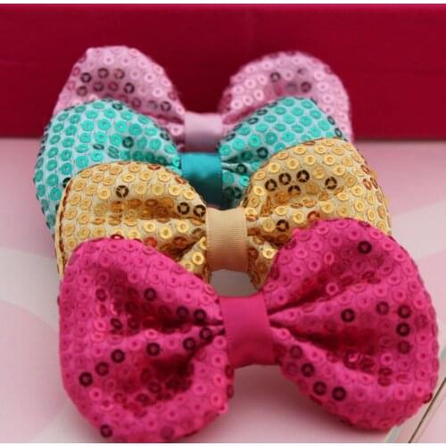 30pcs Diy double faced Sequins bow tie hair accessory shoes accessories material