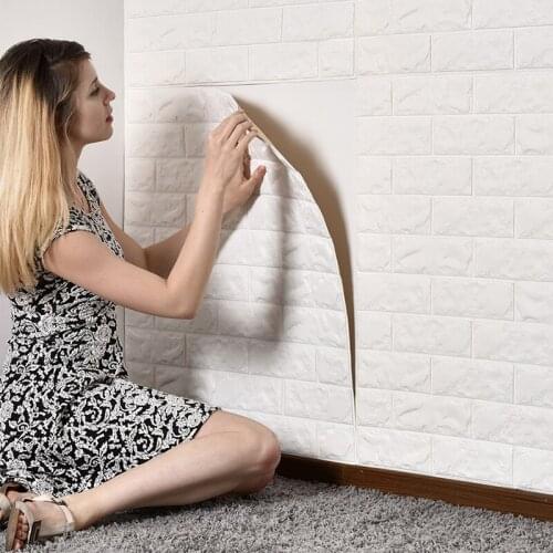 3D Wallpaper Brick Wall Stickers Luxury style Decor Foam Wall Covering Wall Sticker For Living Room DIY Background