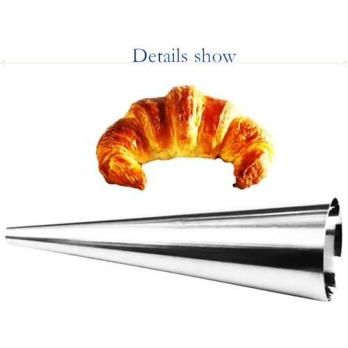 4pcs/set Stainless Steel Non-stick Danish Tube Croissant Cone Tube Croissant Mold Baking Tools Home Kitchen Appliances