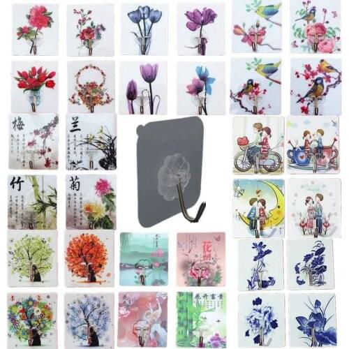 5piece/LOTS strong home cartoon kitchen hook transparent suction cup wall hanger kitchen bathroom wholesale price