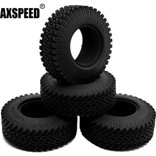 AXSPEED 1.9 Inch Rubber Wheel Tires 98mm OD 35mm Thickness for Axial SCX10 D90 TRX-4 1/10 RC Rock Crawler Car Wheel Rims