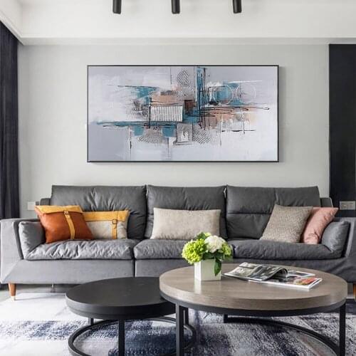 Large Acrylic Oil Painting Abstract On Canvas Handmade Modern Wall Art Canvas Painting Living Room Bedroom Decoration Unframed