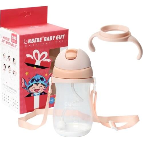 240ml Baby bottle Baby Feeding Cup Silicone BPA Free Cute Rabbite Children Learn Feeding Drinking Handle Kids Water Bottles
