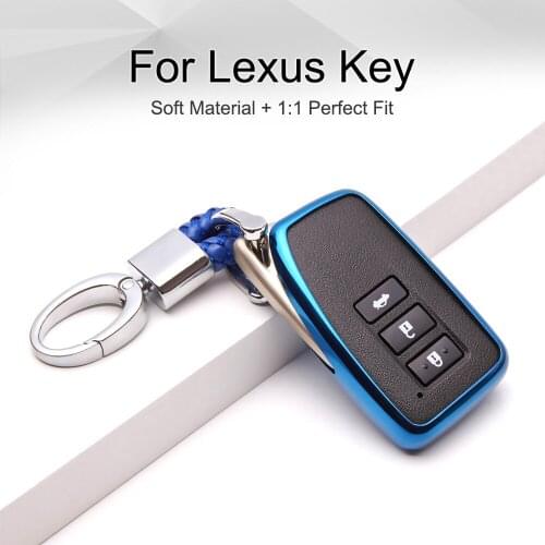 TPU Car Key Case Cover For Lexus IS250 RX ES350 LX570 GX460 GS300 GX470 RX350 NX300 ES300h RX450h NX300h IS300h Key Ring Holder