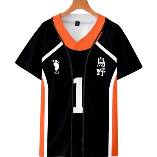 Volleyball Haikyuu T Shirt Aadult Kids Anime Cosplay Costume Karasuno Kageyama Tobio Baseball Jerseys High School kpop 2020