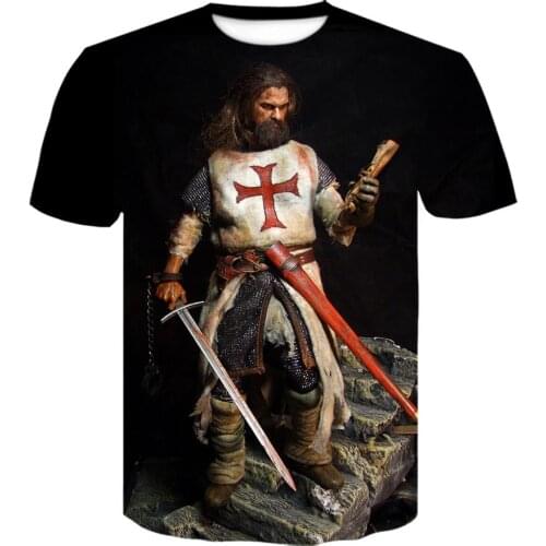 3D Printed Knights Templar T Shirt Military Men Women Tshirt Casual Streetwear t shirt Hip Hop Clothes Harajuku Tops Camiseta
