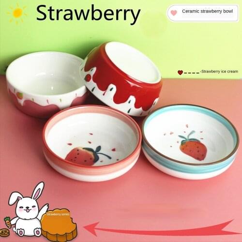 Ceramic Food Bowl Hamster Golden Silk Bear Rabbit Dragon Cat Hedgehog Guinea Pig Anti Overturn Splash Food Bowl