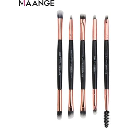 MAANGE 5 Pcs Makeup Brushes Set Portable Powder EyeShadow Eyeliner Eyebrow Lip Brush Applicator Eye Blending Makeup Tool Kit New