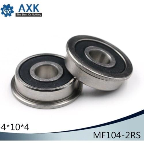MF104-2RS Bearing 4x10x4mm ( 10 PCS ) ABEC-1 Miniature Flanged MF104RS Ball Bearings LF-1040DD