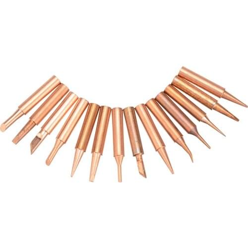15Pcs/set Pure Copper Low Temperature Soldering Iron Head Kit 900M Tip Solder Tips Welding Station Repair Tool