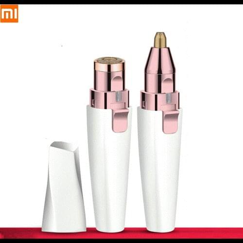 New Lady Shaver Nose Hair Trimmer Girl Epilator USB Charging Electric Eyebrow Trimmer 2 In1 Portable Shaver Removal