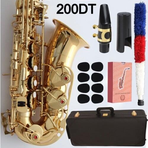 New De Xin Saxophone Alto 200DT Professional Alto Sax Custom Series High Saxophone Gold Lacquer With Mouthpiece Reeds Neck Case