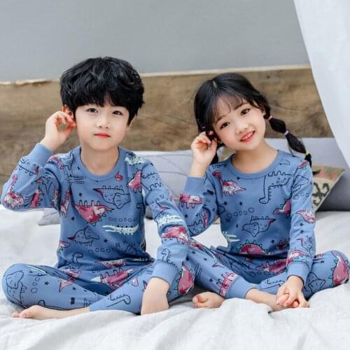 Baby Boys Clothes Childrens Pajamas Set Boys Cartoon Pyjamas Kids Nightwear Kids Clothes Girl Boys Sleepwear Long Sleeve Pajama