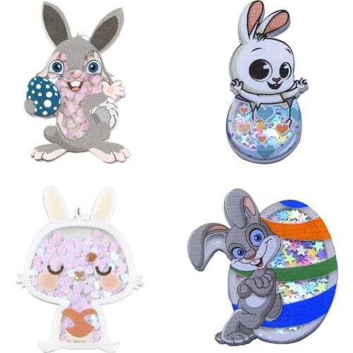 Easter Quicksand Acrylic Planar Resins Cabochons Flatback 1pcs,DIY Craft Supplies Hair Accessories Jewelry Material,1Yc15458