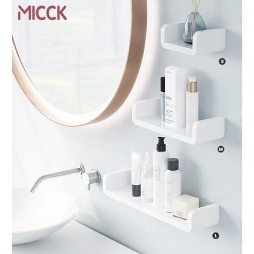 MICCK Bathroom Shelf Plastic Storage Shelf Rack Shower Waterproof Shelf Finishing Rack Accessories for Bathroom Organizer