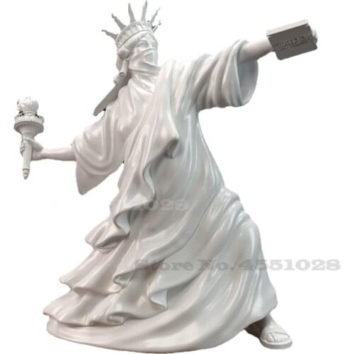 Modern Statue of Liberty Throw Torch Riot Fine Art London Art Fair Resin Sculpture Home Decor Gift Whathisname Riot of Liberty