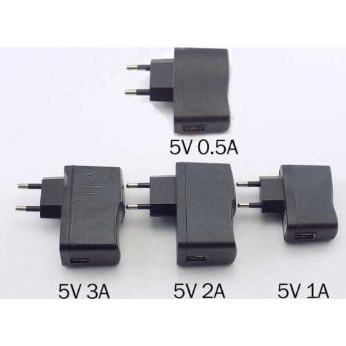 5V 0.5A 1A 2A 3A Micro USB Charger AC to DC Charging Universal USB Power Adapter Supply 100V-240V Output Phone Power Bank