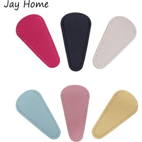 1Pc Leather Scissor Cover Protector Colorful Sewing Scissor Sheath Trimming Yarn Thread Cutter Protection Cover DIY Sewing Craft