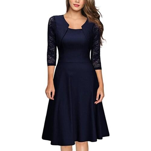 Womens Wear Summer New Style Square Collar Big Swing Skirt Retro Floral Lace Dress 2021 Fashion Trend Dress Female Dress