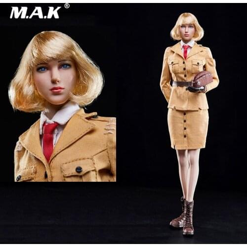 In Stock 1/6 Female Figure Accessory Identity V Womens Air Force Head Uniform Suit Clothes Model for 12'' Action Figure Body