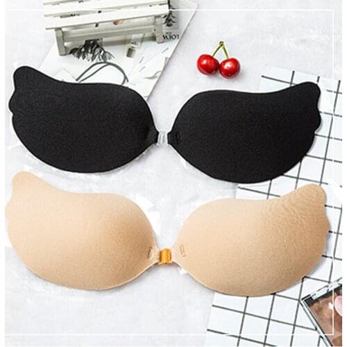 Sexy Women Self Adhesive No Shoulder Strap Silicone Chest Stickers Invisible Gathering Push Up Womens Underwear Invisible Bra