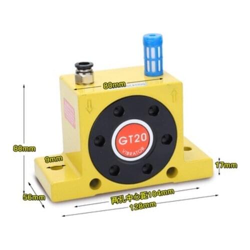 1/4'' GT-20 GT20 bin stock mini Pneumatic Vibrators,Pneumatic Turbine Vibrator pneumatic hammer Arch breaking vibrator PNEU-TEK