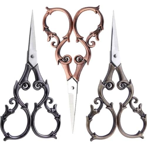 SHWAKK 1 PCS Embroidery Scissors Retro Scissor Stainless Steel High Quality Suitable for Professional Tailor Sewing and Quilting