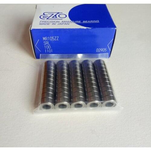 10pcs/50pcs Japan EZO high speed bearing MR105ZZ 5*10*4mm L-1050ZZ precision miniature ball bearing 5x10x4