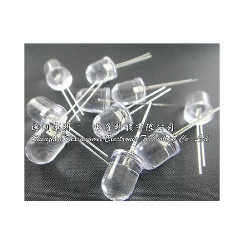 100pcs Superbright 10mm Round White LED Light Lamp Ultra Bright diy electronics