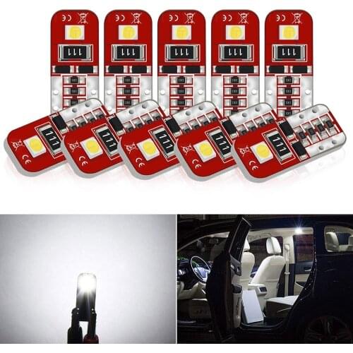 10x T10 Led W5W Car Interior LED Bulb Canbus For Skoda Octavia 2 A7 A5 Armrest ii Fabia Rapid Superb 1 3 Yeti Felicia Rs Citigo