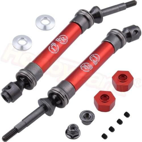 2pcs Heavy Duty Metal Steel Rear Driveshaft CVD Replacement of 6852R 6852X for RC Traxxas 1/10 Stampede 4x4 VXL Monster Truck